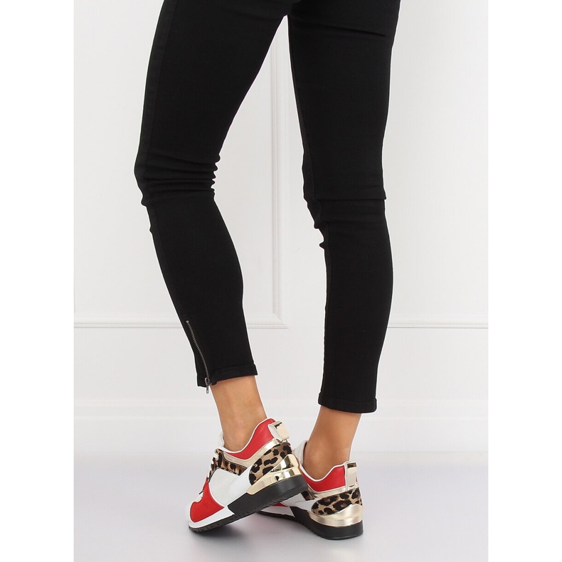 Pantofi sport albi B-01 ALB / LEOPARD negru maro multicolor 1