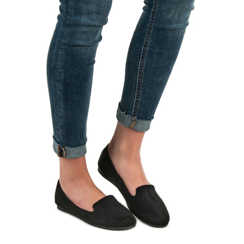 SHELOVET Domnii din piele de căprioară negru 2