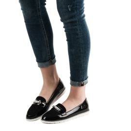 SHELOVET Mocasini lăcuți negru 2