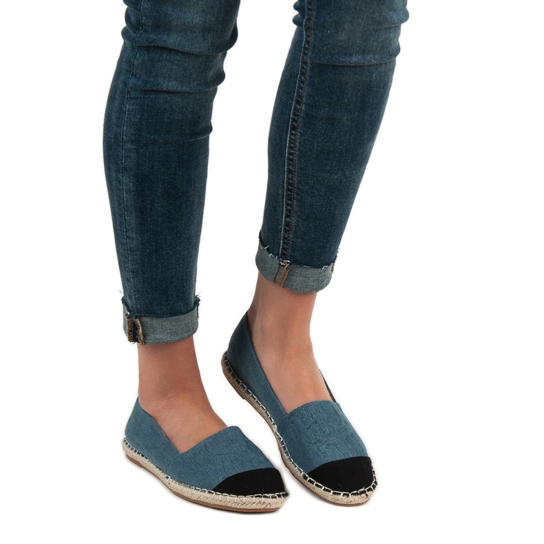 Espadrile din denim VICES albastru 1