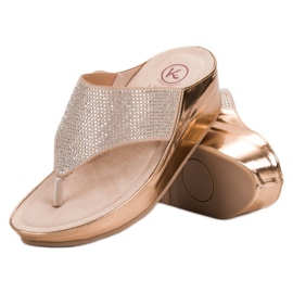 Kylie Sandale cu pană galben multicolor 2 Kylie Sandale cu pană galben multicolor 2