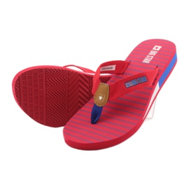 Flip-flops Big Star pe un toc de pană maro albastru roșu 4