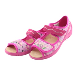 Pantofi pentru copii Befado pu 433X030 verde galben roz 3