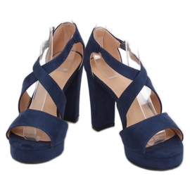 Sandale pe platforma VV-23 bleumarin albastru marin 1