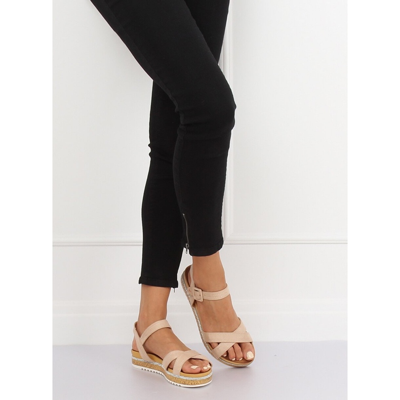 Sandale bej pentru femei Y1521 Bej 1