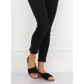 Sandale asimetrice pentru femei negre 982 Negre negru 2