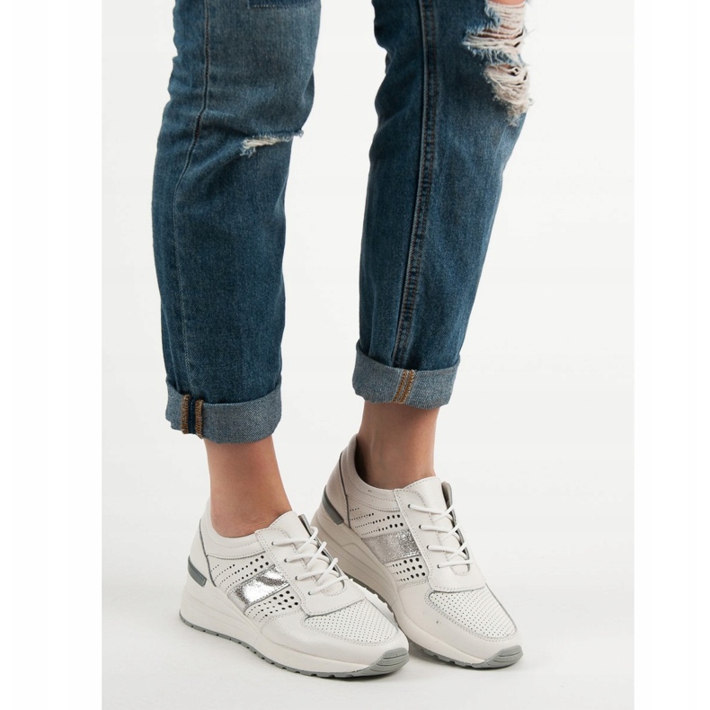 Filippo Adidași din piele alb 2