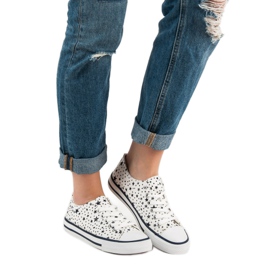 J. Star Adidași bej cu stele alb negru 2