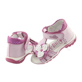 Sandale roz cu flori Ren But 1406 alb 5