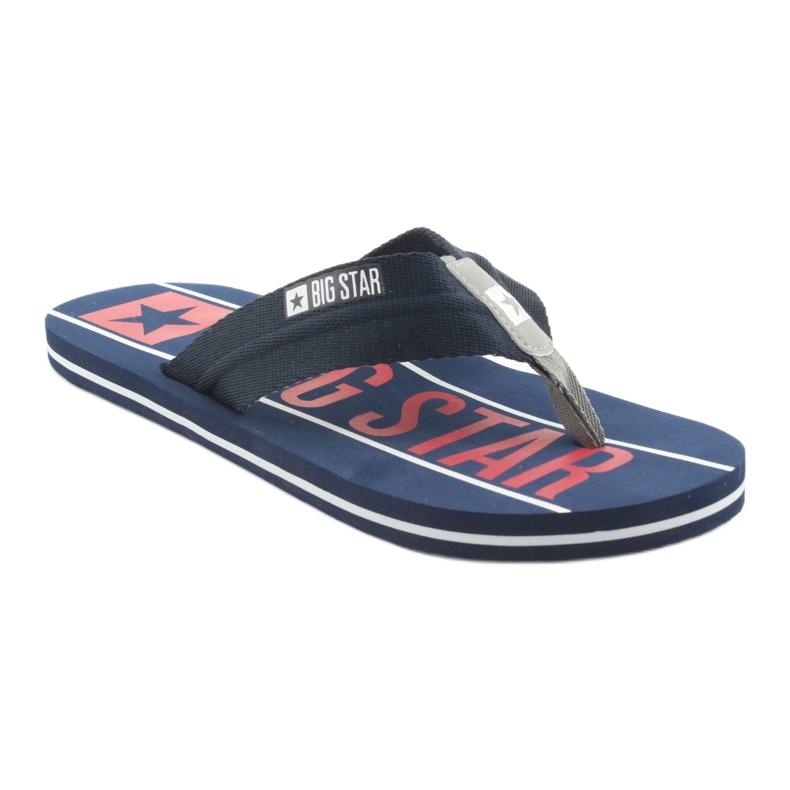 Papuci bărbați Big Star 174658 bleumarin alb roșu albastru marin 1