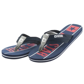 Papuci bărbați Big Star 174658 bleumarin alb roșu albastru marin 3