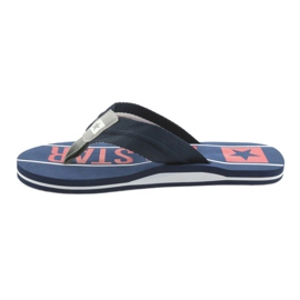 Papuci bărbați Big Star 174658 bleumarin alb roșu albastru marin 2