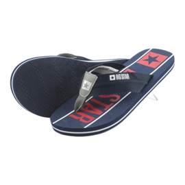 Papuci bărbați Big Star 174658 bleumarin alb roșu albastru marin 4