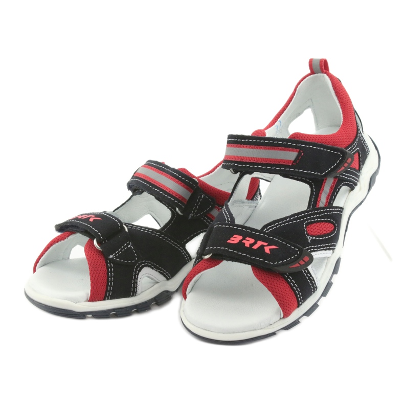 Bartek Sandale din piele Băieți Velcro 16176 Navy-Red albastru 3 Bartek Sandale din piele Băieți Velcro 16176 Navy-Red albastru 3