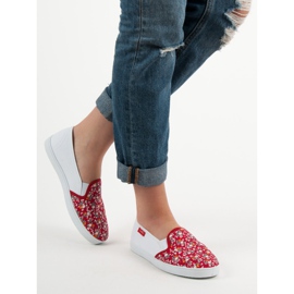 Lovery Sliponi casual alb roșu 1 Lovery Sliponi casual alb roșu 1