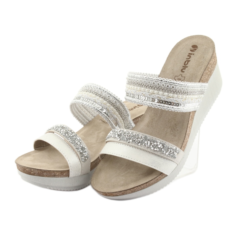 INBLU EN010 papuci de pene argintii alb gri 3 INBLU EN010 papuci de pene argintii alb gri 3