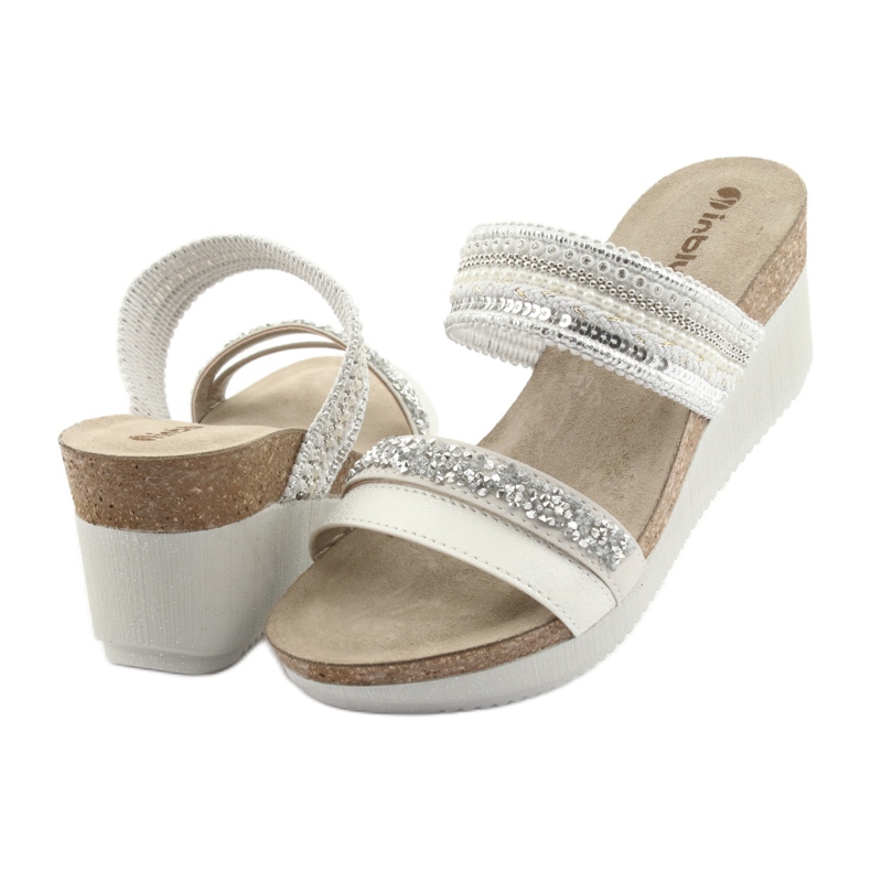 INBLU EN010 papuci de pene argintii alb gri 4 INBLU EN010 papuci de pene argintii alb gri 4