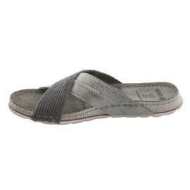 Papuci barbati gri Inblu GG009 gri negru 2