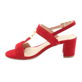 Sandale Red Caprice 28303 pe stâlp roșu 2