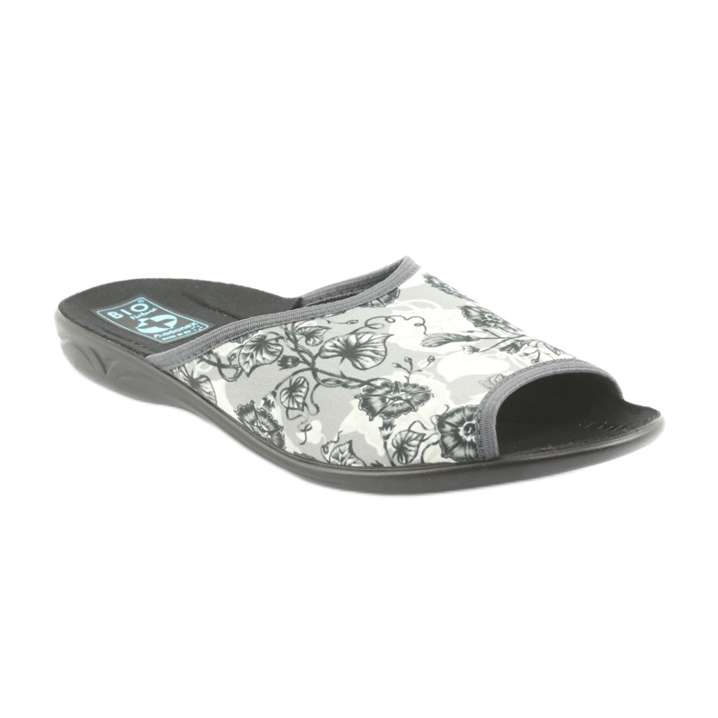 Papuci de damă Adanex 23981 gri negru ecru 1