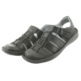 Sandale sport bărbătești Riko 619 negre negru 3