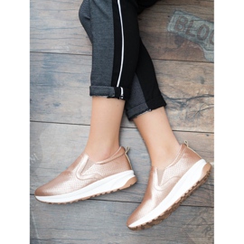 SHELOVET Pantofi de alunecare aurii roz 1