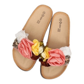 Papuci cu flori roz 218-170 Roz 1 Papuci cu flori roz 218-170 Roz 1