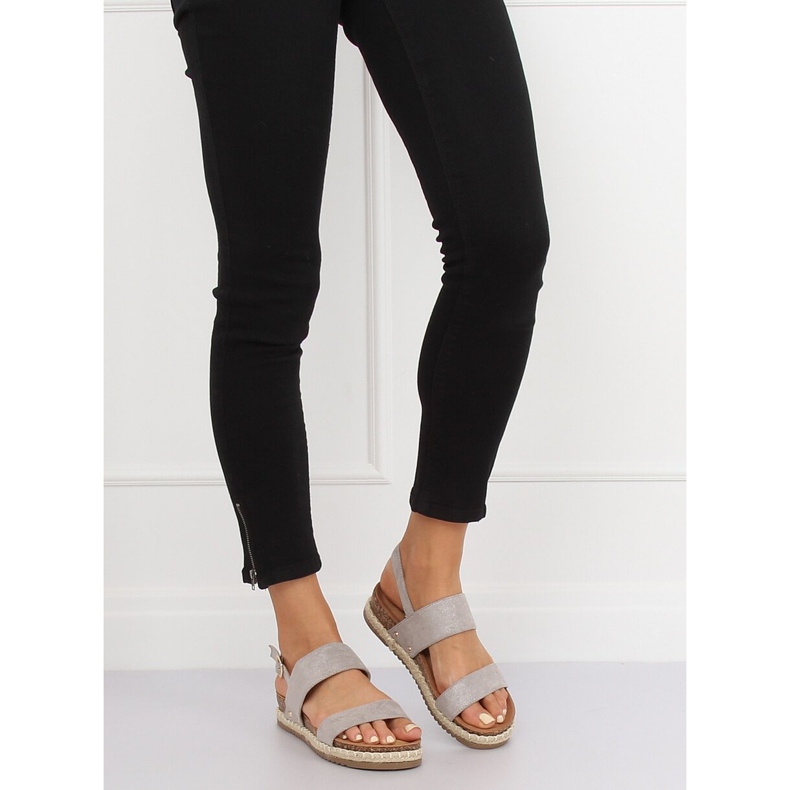 Sandale gri pe talpă de plută CH-118 Gri 1