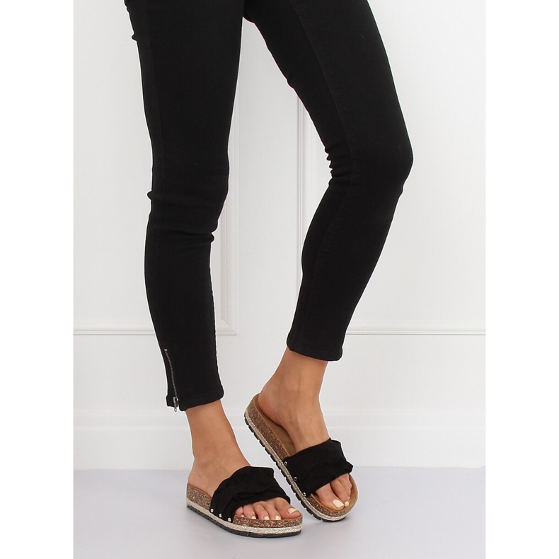 Papuci de tip espadril negru BJS-002 Negru 1