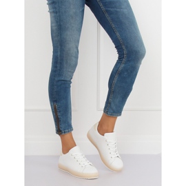 Adidași de damă albi și bej 9118 Bej maro 1