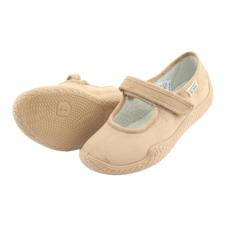 Dr.Orto Befado Ballerinas pentru femei PU-Yove 197d004 Beige Velcro Silber Insert bej 5