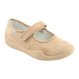 Dr.Orto Befado Ballerinas pentru femei PU-Yove 197d004 Beige Velcro Silber Insert bej 1