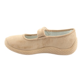 Dr.Orto Befado Ballerinas pentru femei PU-Yove 197d004 Beige Velcro Silber Insert bej 2