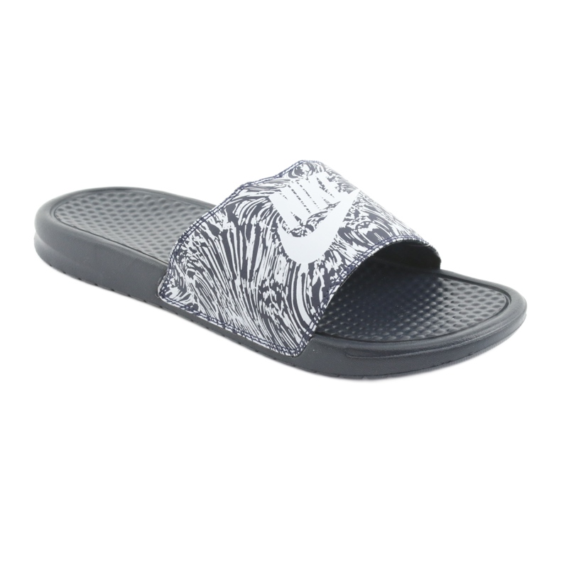 Nike Benassi Just Do It Print 631261-403 Slide alb albastru marin 1