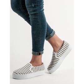 SHELOVET Sliponi cu dungi albe 1