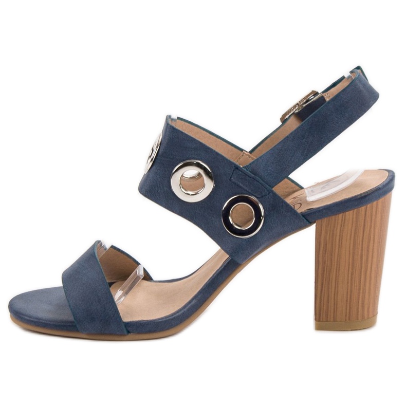 Kylie Sandale cu toc albastru 2