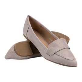 Super Me Suede Ballerina In Spitz gri 2