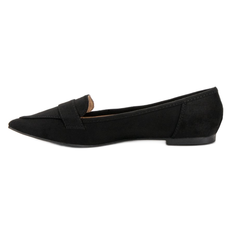Super Me Suede Ballerina In Spitz negru 2 Super Me Suede Ballerina In Spitz negru 2