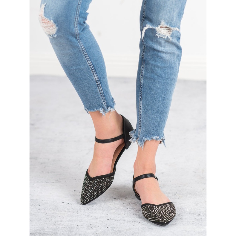 Primavera Ballerine fixate cu zirconiu cubic negru 2