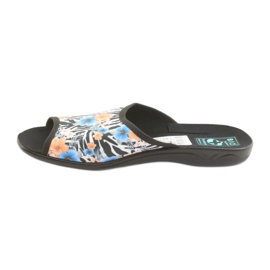 Papuci de damă zebra Adanex 23877 alb negru albastru portocale 2