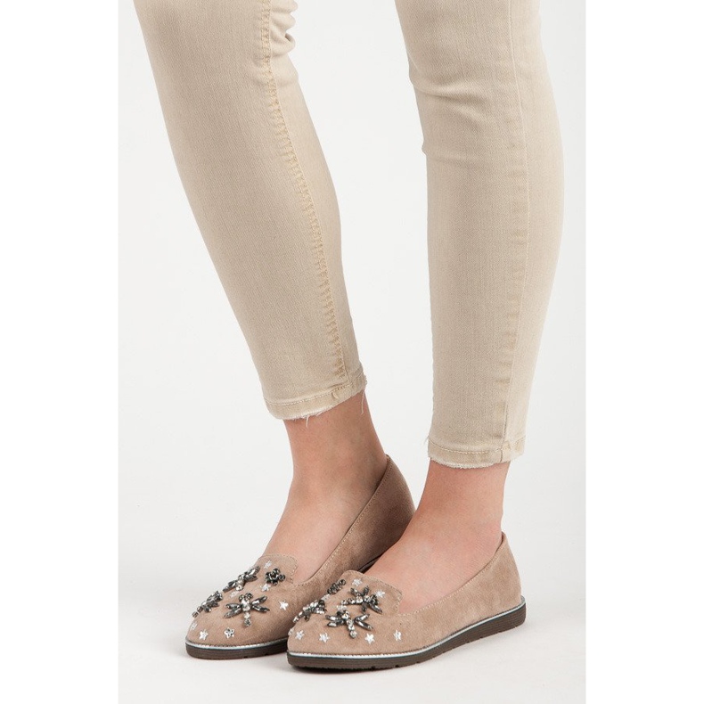 Fama Lordi din piele intoarsa cu ornamente maro 1