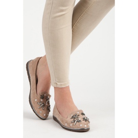 Fama Lordi din piele intoarsa cu ornamente maro 2