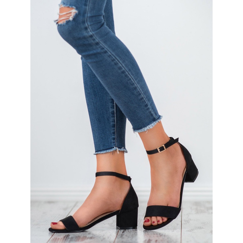 SHELOVET Sandale negre clasice negru 2