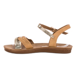 SHELOVET Sandale confortabile maro 1