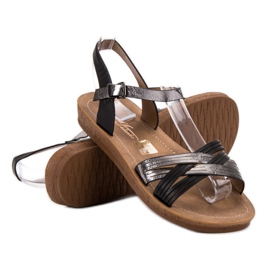 SHELOVET Sandale confortabile negru 1