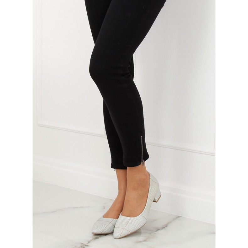 Pompe din argint cu carouri CC207P Silver gri 1