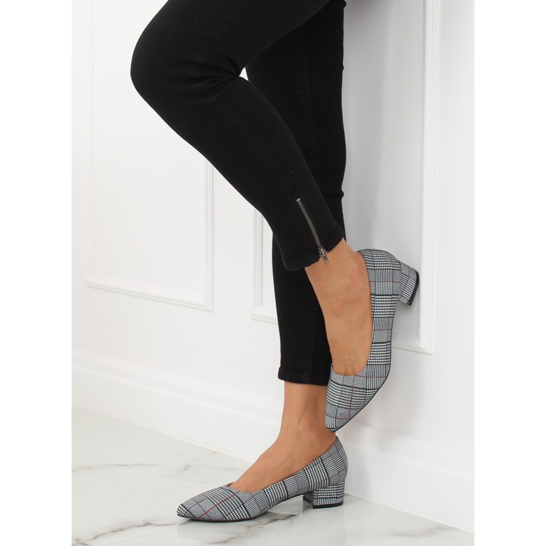 Black Check Black Pumps CC207P Negru gri multicolor 1