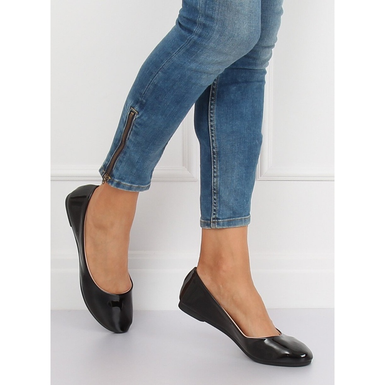 Balerini pentru femei negre JX76P Negru 2