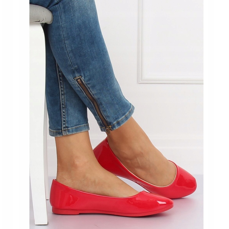 Balerini pentru femei roșii JX76P Roșu 1