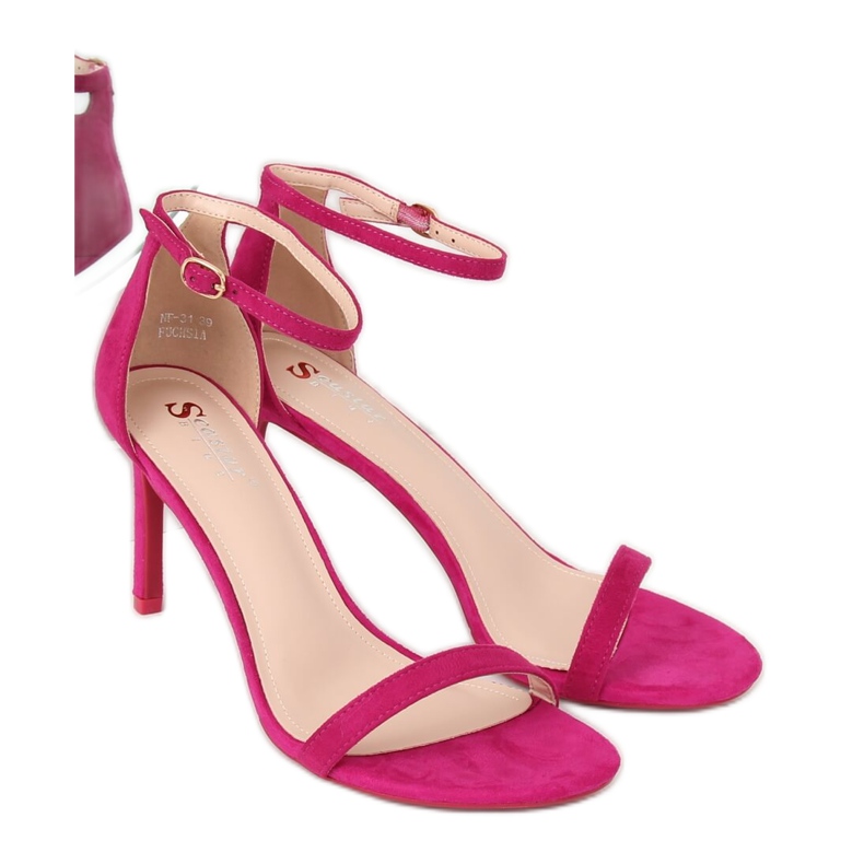 Sandale fucsia pe toc înalt NF-31P Fuchsia roz 1